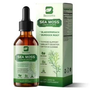Organic Sea Moss Liquid Drops with Burdock Root & Spirulina