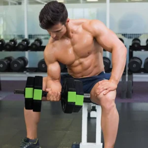 2-in-1 Adjustable Dumbbell & Barbell Set